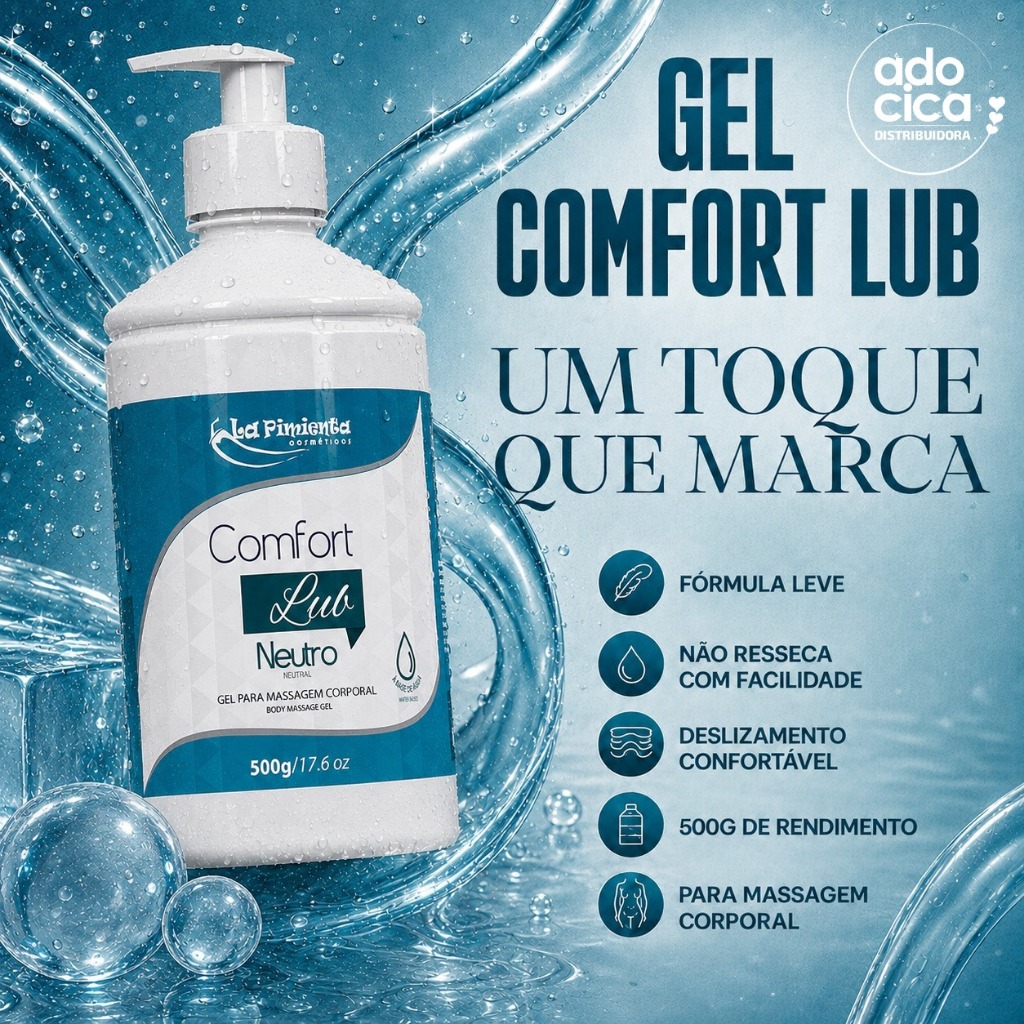 COMFORT LUB GEL DESLIZANTE E MOLHADINHO À BASE DE ÁGUA