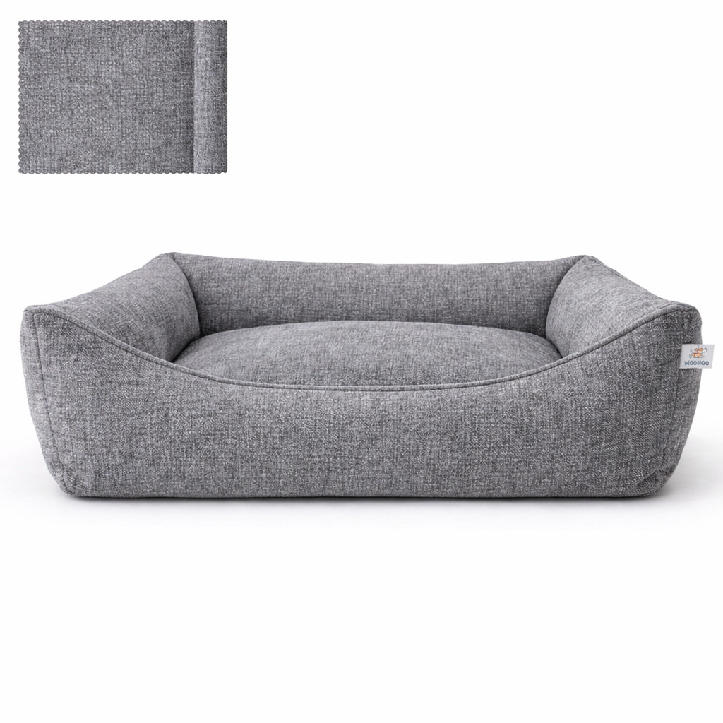 Cama Pet Comfort Premium Woohoo Cão e gato P Linho Cinza