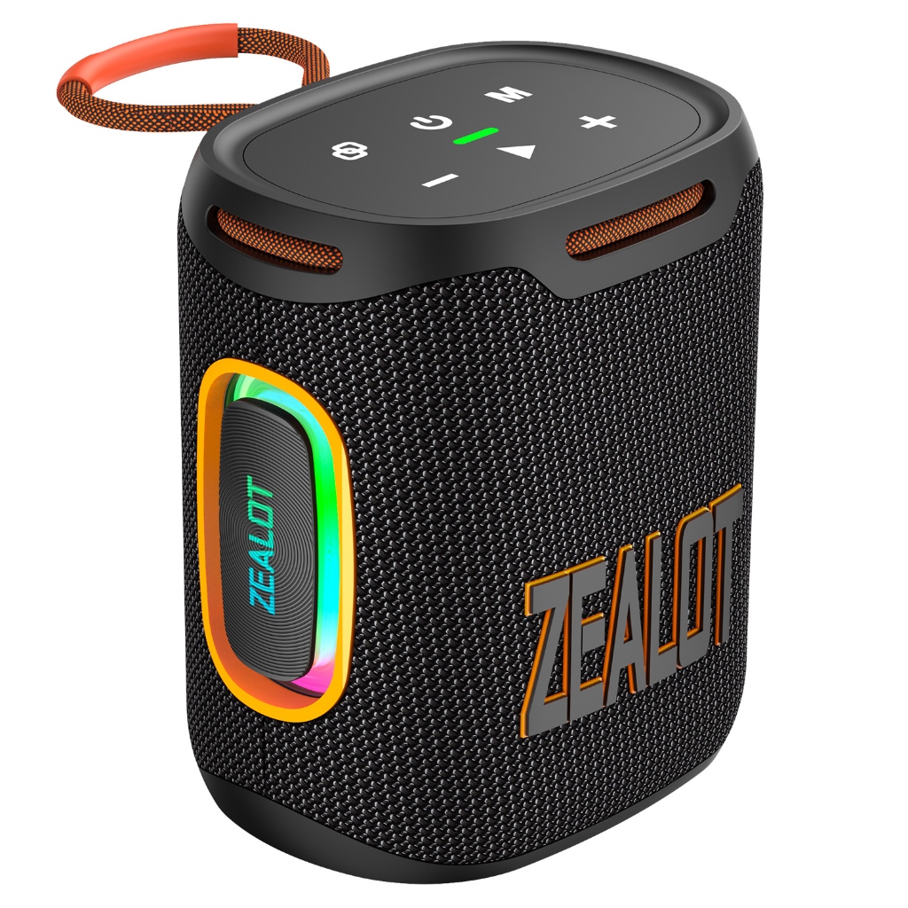 Caixa de Som Bluetooth Zealot S122 25W IPX6 6000mAh TWS RGB Portátil Para Acampamento Churrasco Casa