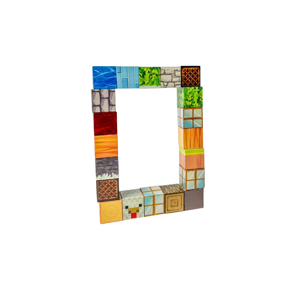 50 Blocos Mine Magnéticos Brinquedo Construção
