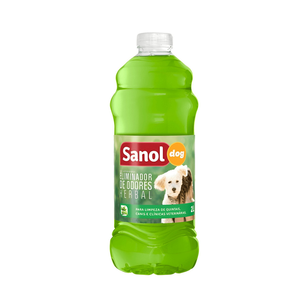 ELIMINADOR DE ODORES SANOL DOG HERBAL 2L PARA AMBIENTES COM PETS CÃES E GATOS Original