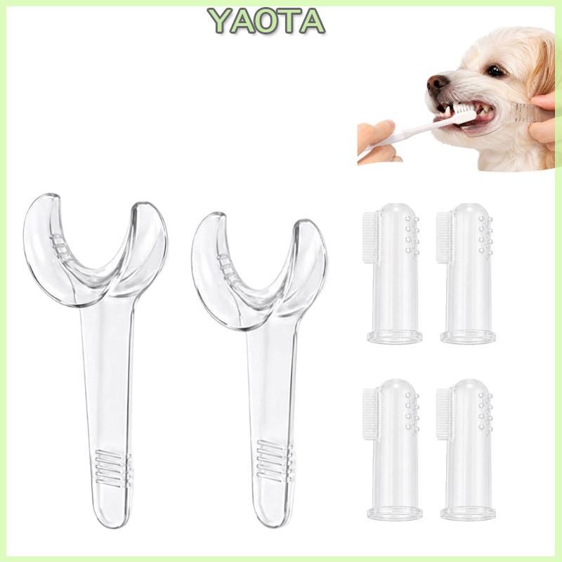 Yao Cats Dog Teeth Cleaning Aid Pet Escovação Dentes Ajudante Fácil Aderência Para Uso Diário