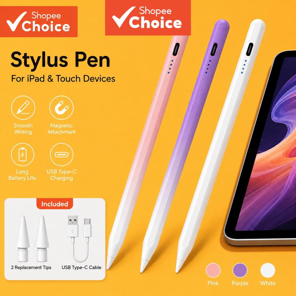 Caneta Stylus Capacitiva Universal para iPad, Huawei, Xiaomi e Honor. Caneta para Telas Touch Screen, Ferramenta Ativa