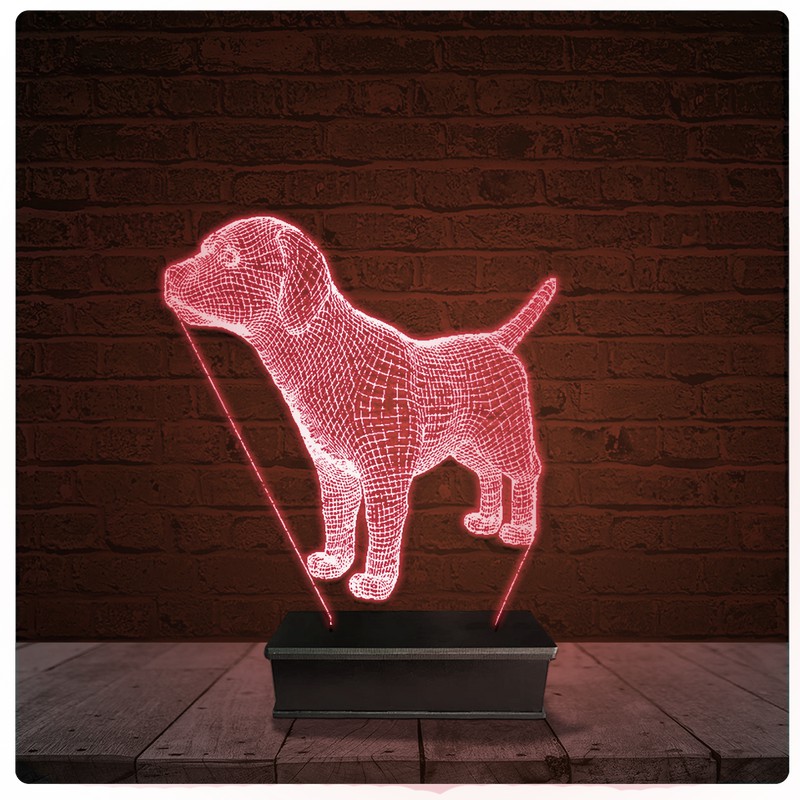 Abajur Luminária Acrílico Led - Cachorro Dog Pet