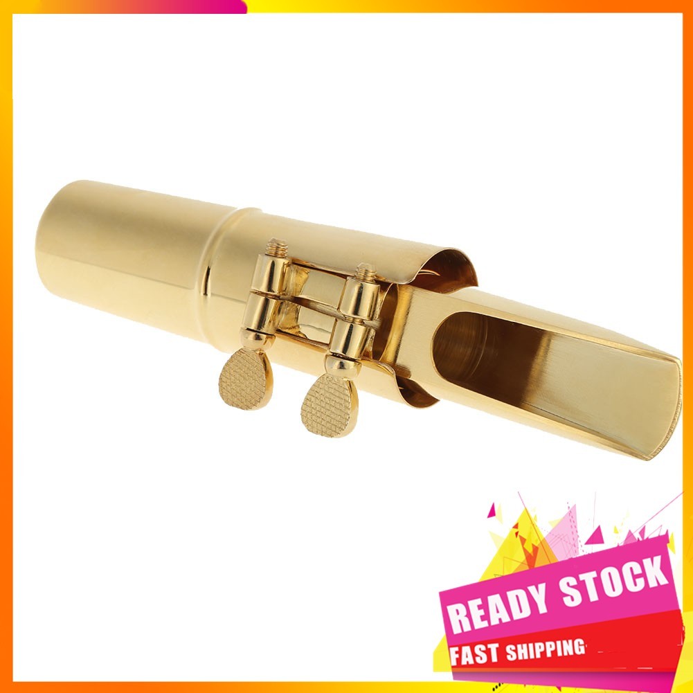 Gfgfgfgg Saxophone Mouthpiece  Stylish Trendy Chic Metal with Cap Buckle and 2 Pads for Novice or Professional