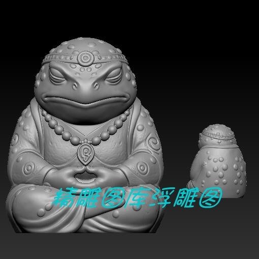 Godo Golden Toad Buda Tridimensional Tridimensional Tridimensional Padrão Tridimensional Padrão de Escultura Redonda Pad