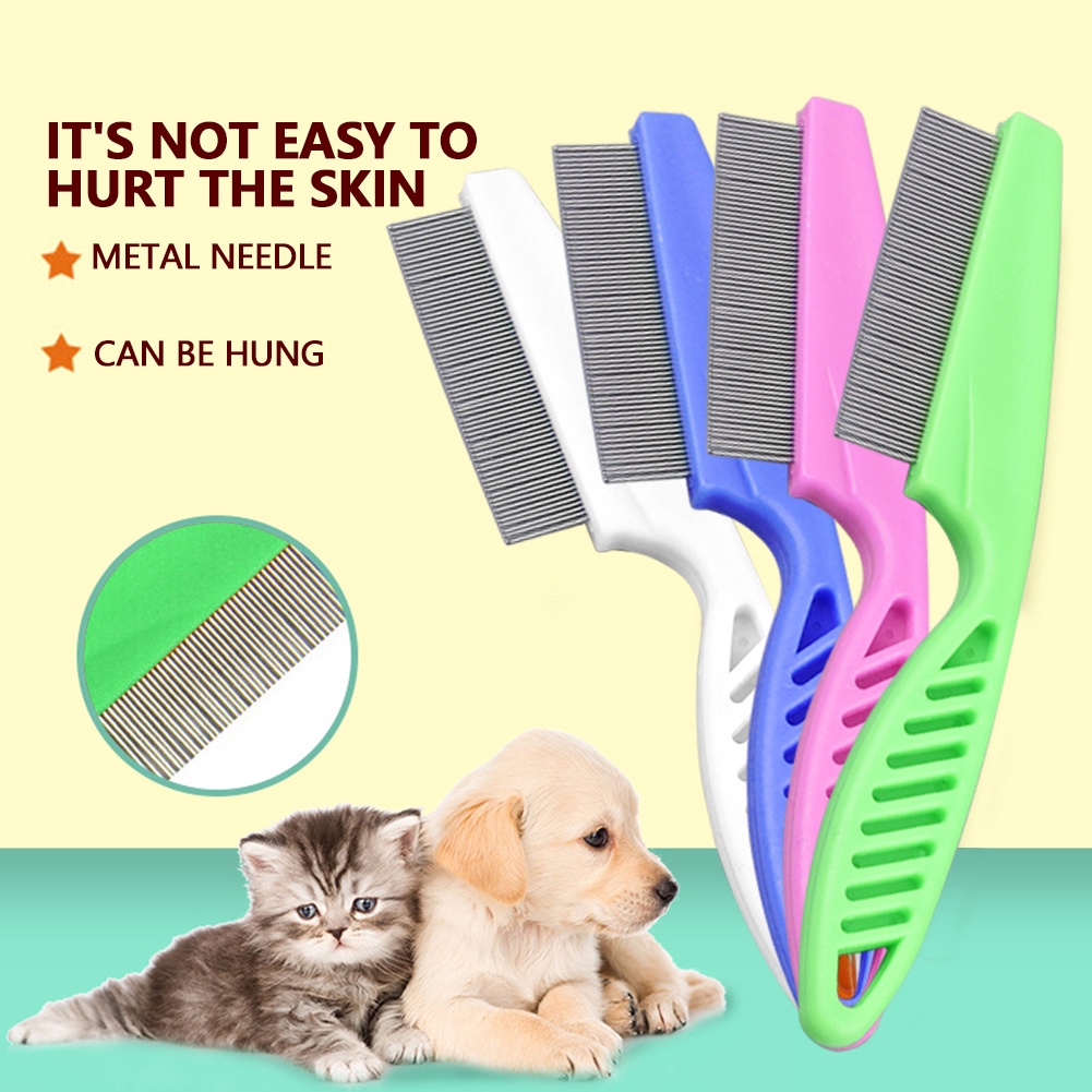 Pet Hair Comb Protect Flea Comb for Cat Dog Puppy Pet Stainless Steel Comfort Flea Hair Grooming Comb