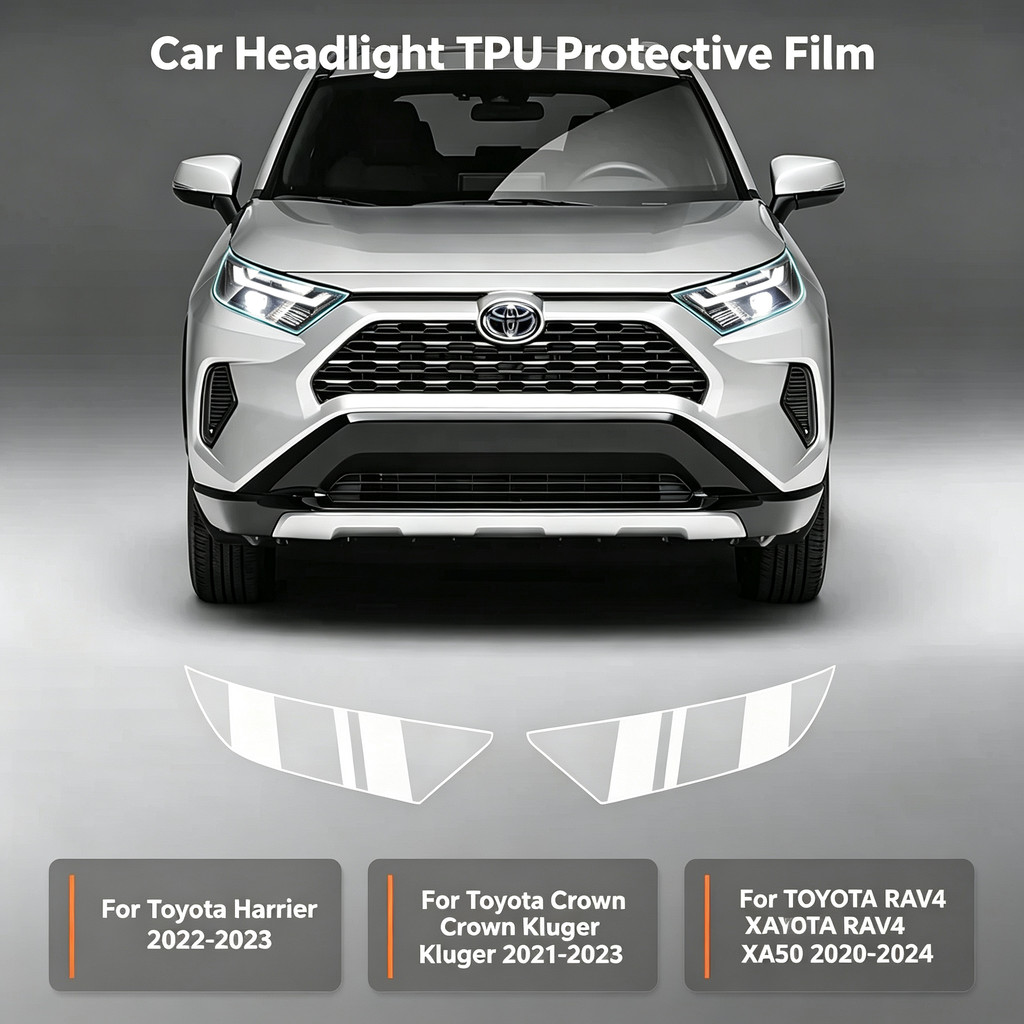 Para TOYOTA RAV4 XA50 Harrier Coroa Kluger Farol Do Carro Película Protetora TPU Pré Corte Anti-Risco Filme De Vinil Acc