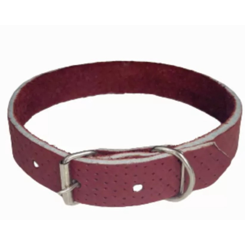 Darios Pet Coleira Couro  Duplo Bufalo Tresse N°3 - 33cm