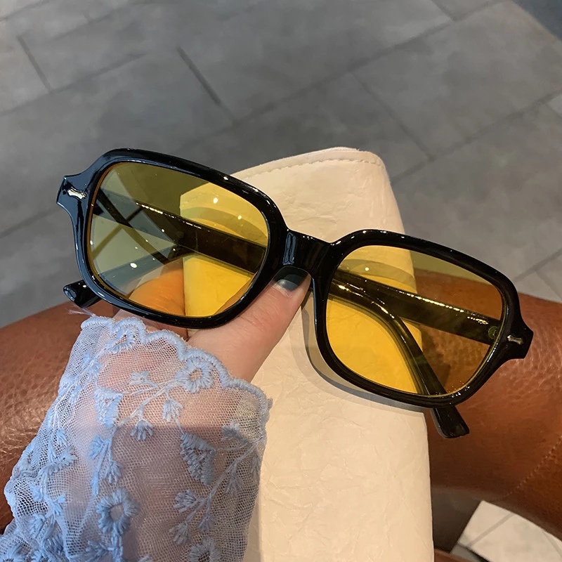 Small Oval Sunglasses Women Men Luxury Brand Designer Vintage Sunglass Female Male Black Yellow Sun Glasses UV400