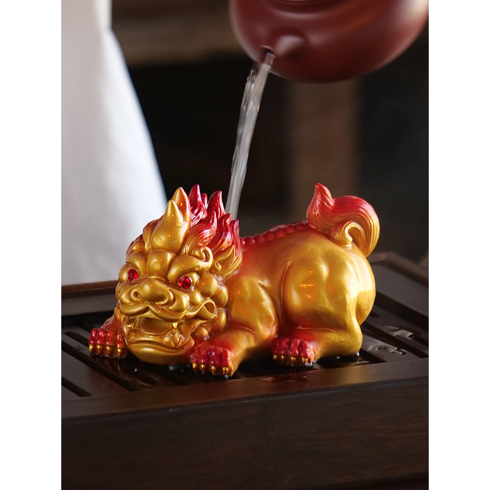 Pixiu Tea Pet Ornaments Criativo que muda de cor Mesa de chá Decoração de mesa de chá Conjunto de chá Acessórios para ce