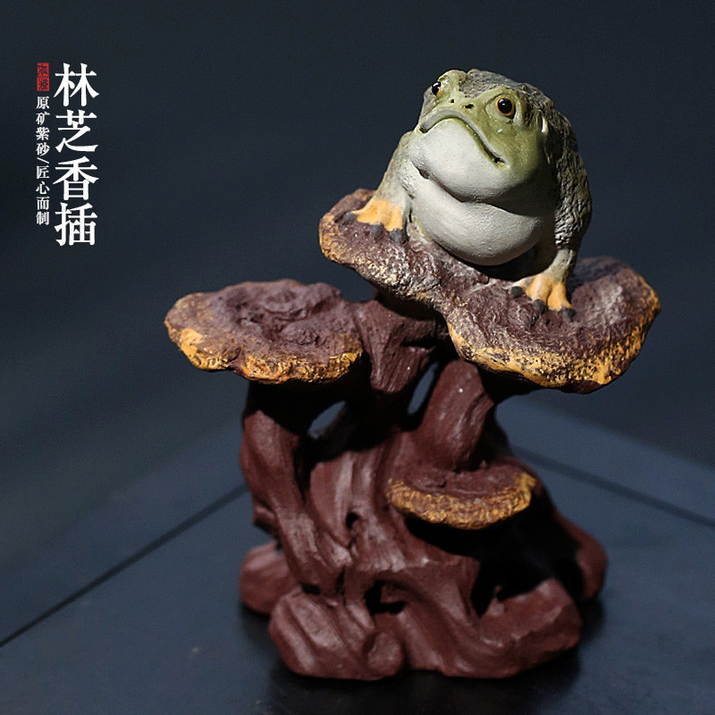 Zizai Zisha Tea Pet Ornaments Boutique Pode Levantar Chá Jogar Famosos Mestres Noite Ele Weibin Zen Thread Incenso Stick