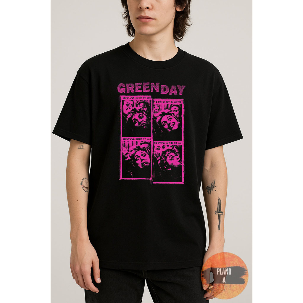 Camiseta Green Day Qualidade Algodão Unissex Lançamento Gotico Punk Emo Dark Goth Temos Plus Size Envio Rapido