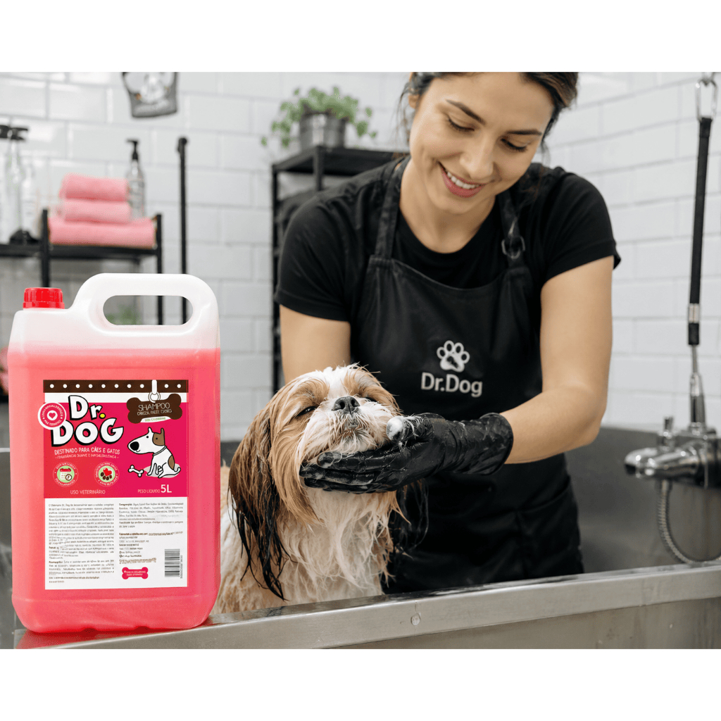 Shampoo PET Neutralizador Odor Cães, Gatos Banho Tosa Dr Dog hipoalergenico 5L, Petshop Profissional