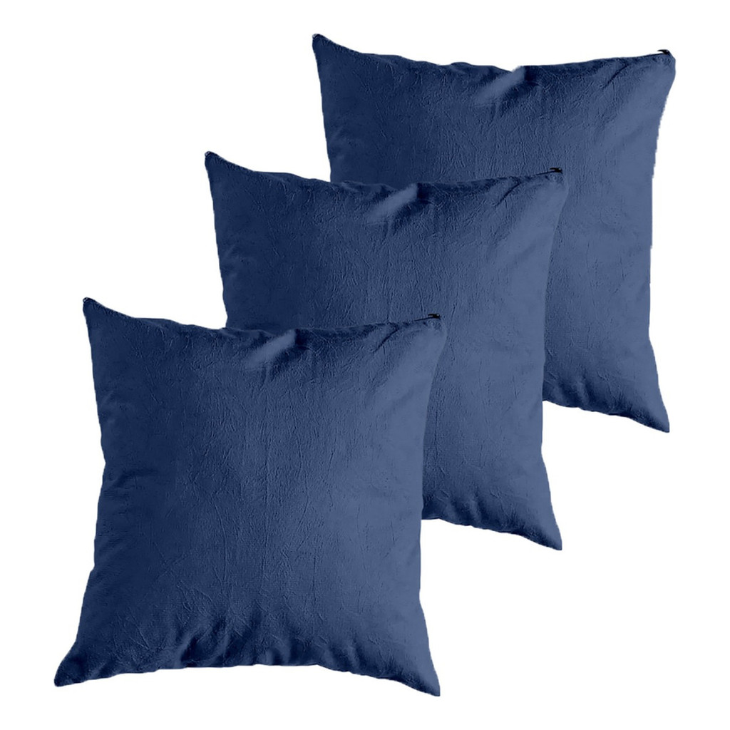 Kit 3 Capas Almofada Suede 45x45cm Estilo Elegante Luxo