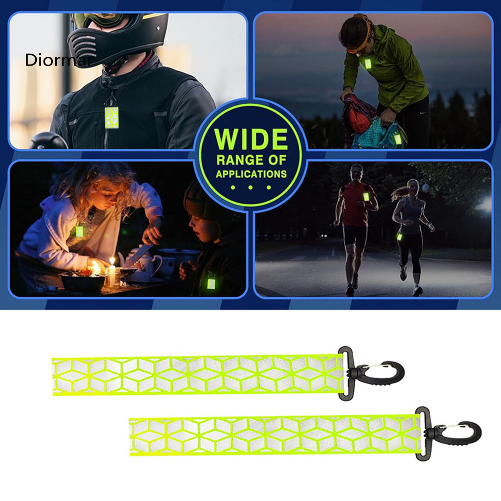 Nylon Reflective Strap Backpack 6pcs Safety Straps with Buckle – High Visibility Outdoor Reflectors for Camping Climbi