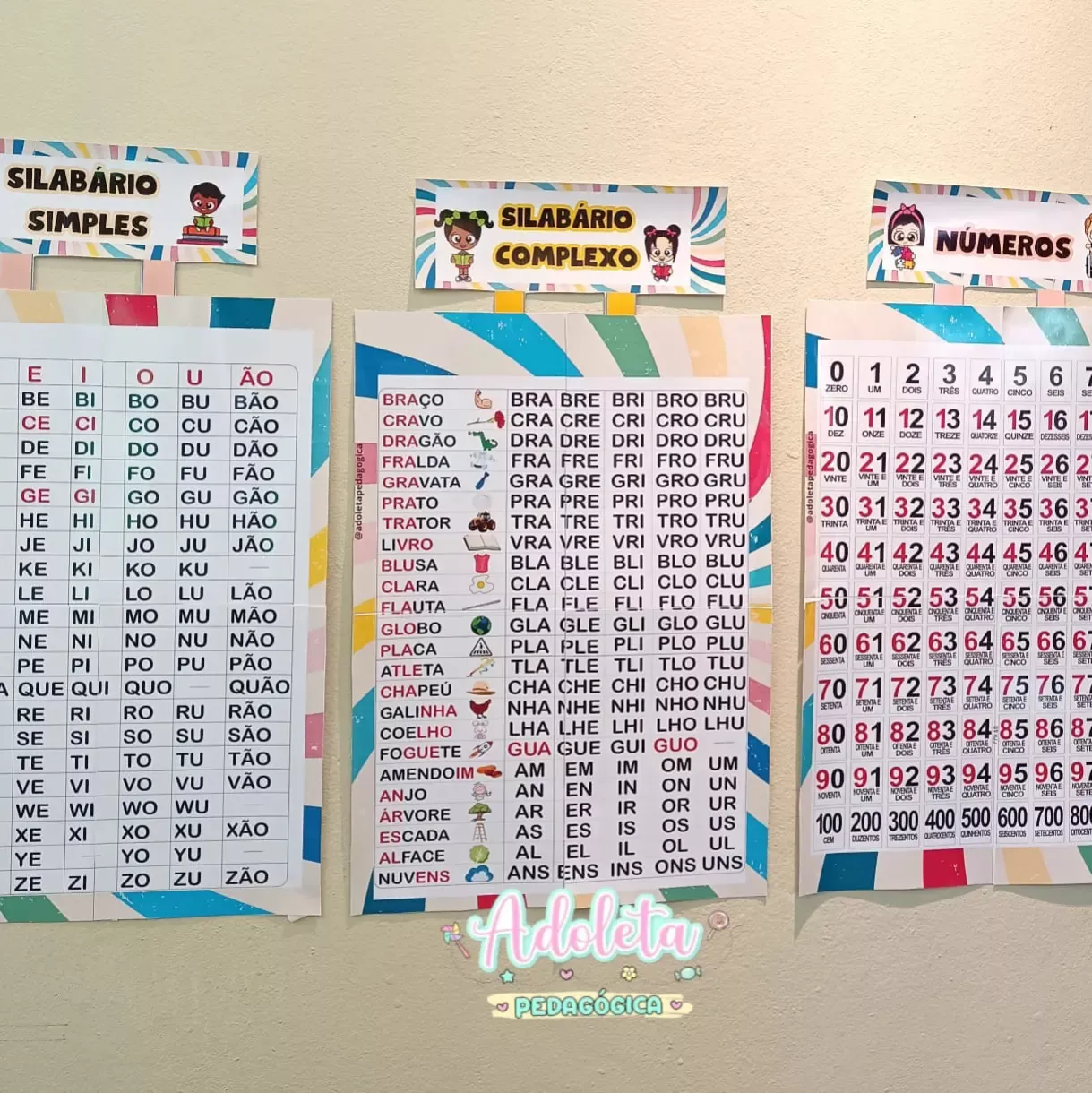 Kit Silabário e Números