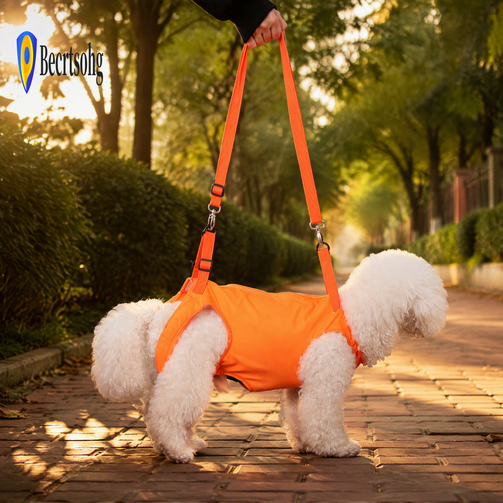 Post Surgery Recovery Vest for Pets Full Body Dog Lift Harness for Small Dogs Adjustable Padded Sling with Handles – F