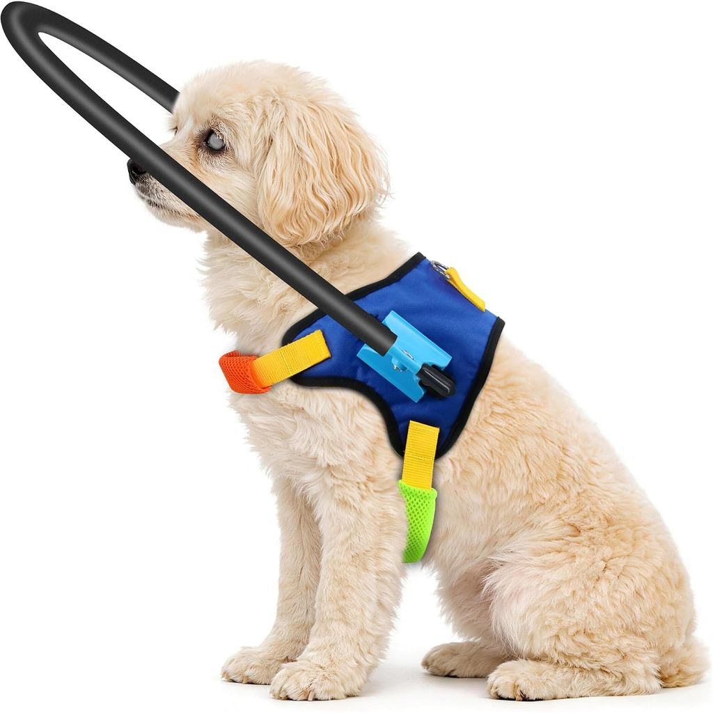 Blind Dog Halo Harness, Adjustable Protective Halo Collar for Blind Dogs,Navigation Assistance for Visually Impaired Pet