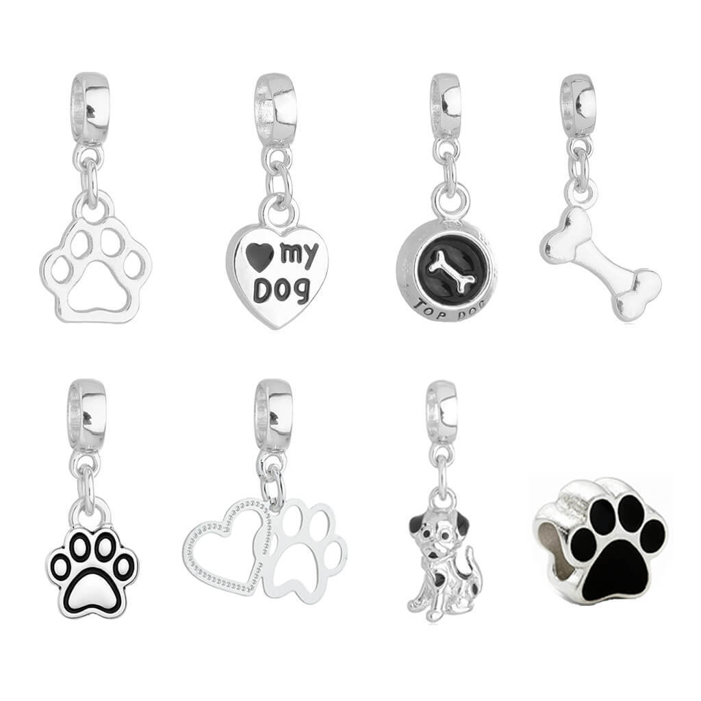 Berloques Cachorro Dog Pet Banhado a Prata 925
