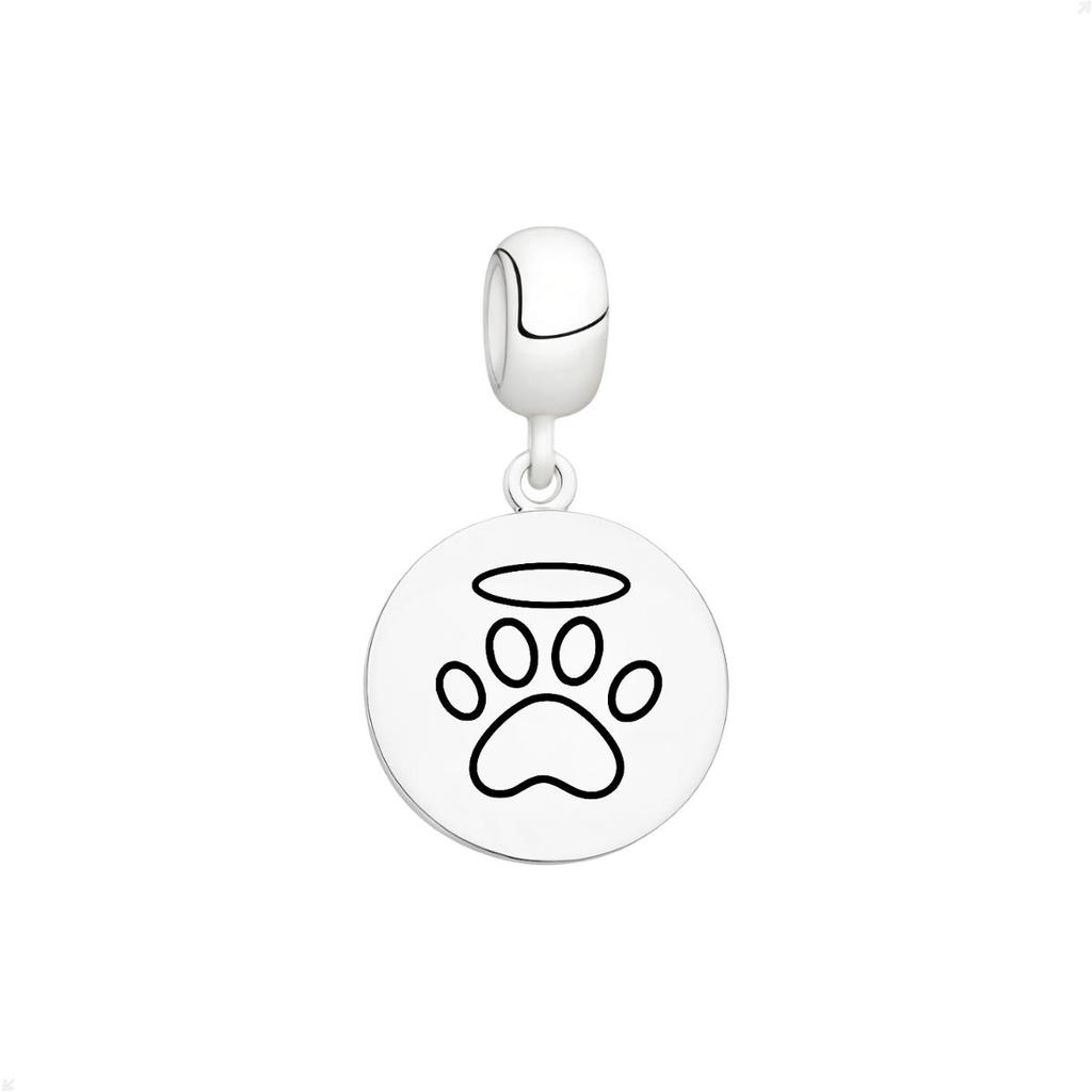 Berloque Pingente Prata 925 Patinha Saudade Pet