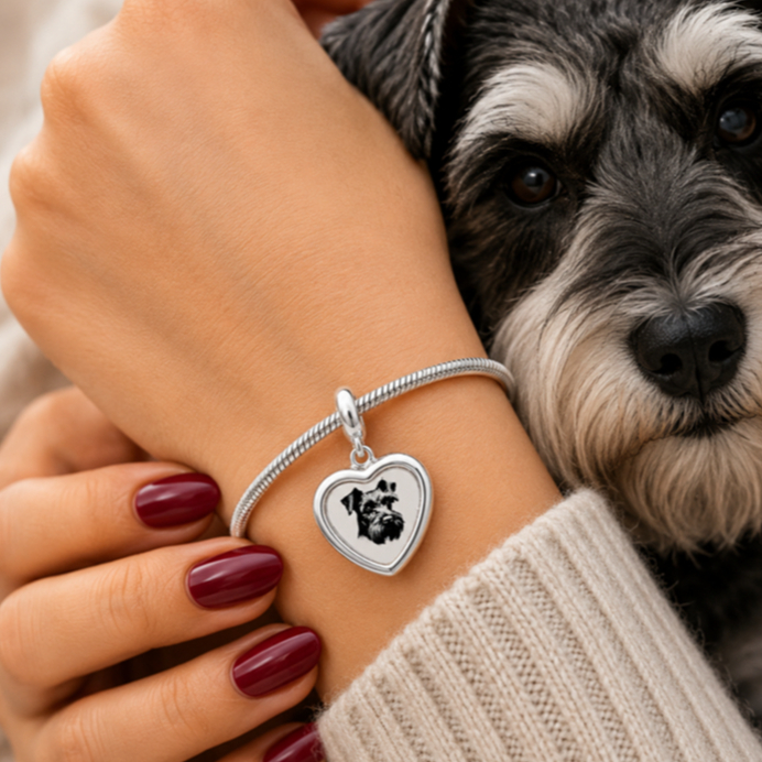 Berloque Cachorro Schnauzer Pet Cachorrinho Pingente