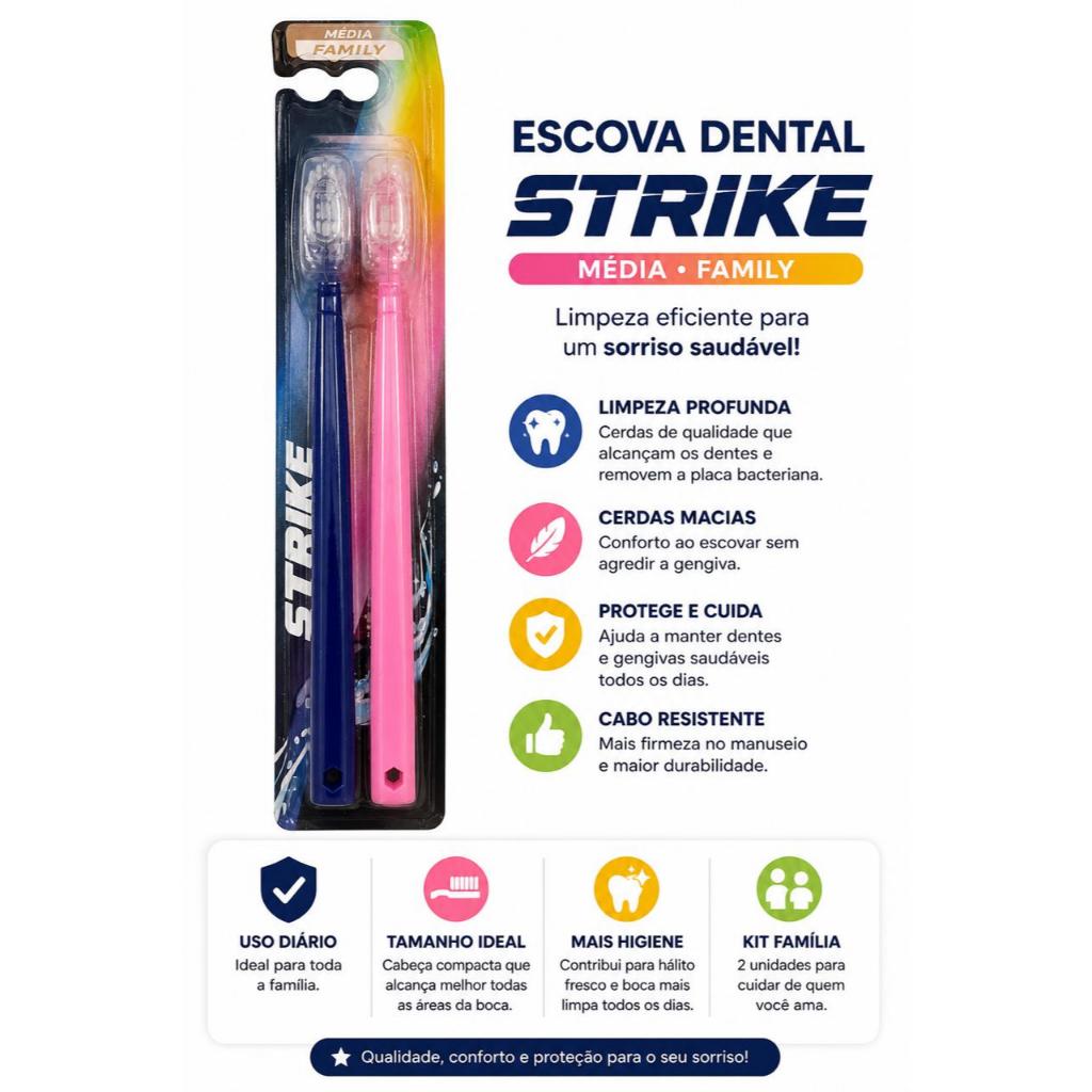 Kit 60 Escova de Dente Macia Adulto | Kit Economico Familia Cerdas Suaves