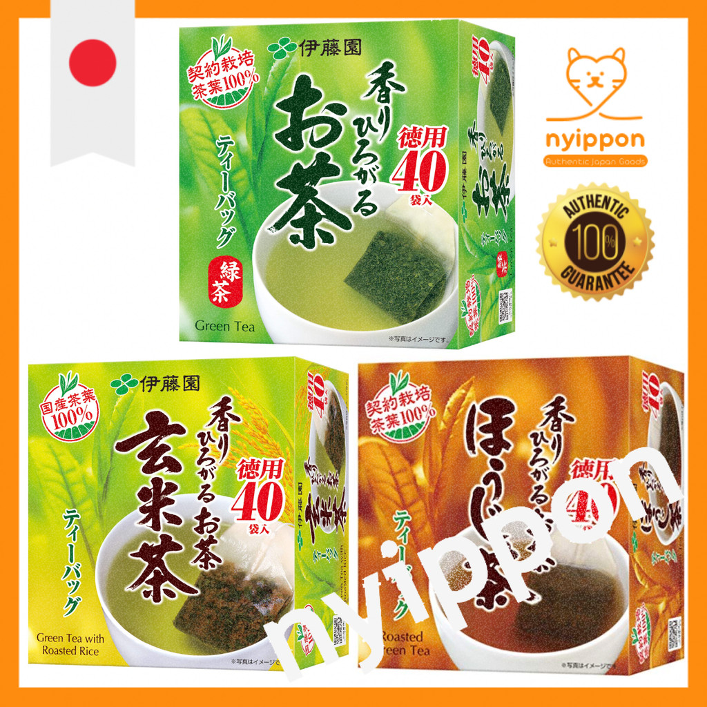 Ito En Fragrant Tea - Hojicha/Green Tea/Genmaicha Tea Bags 40 bags (1.8g/2.0g)