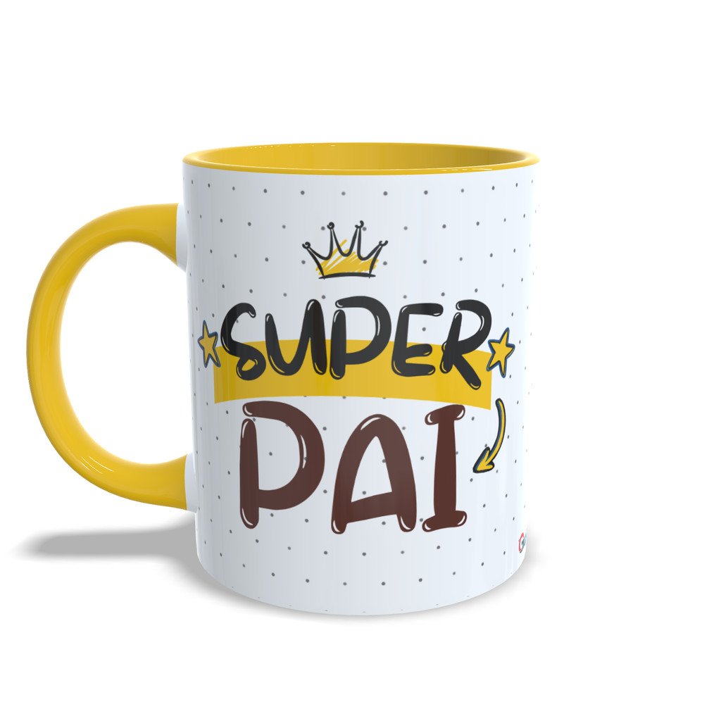 Caneca Super Pai Papai - Personalizado com Nome