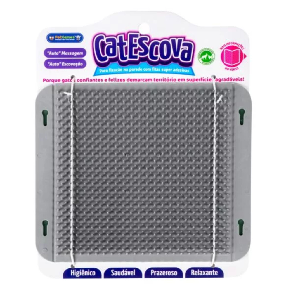Brinquedo Cat Escova Pet Games CINZA Para Gatos