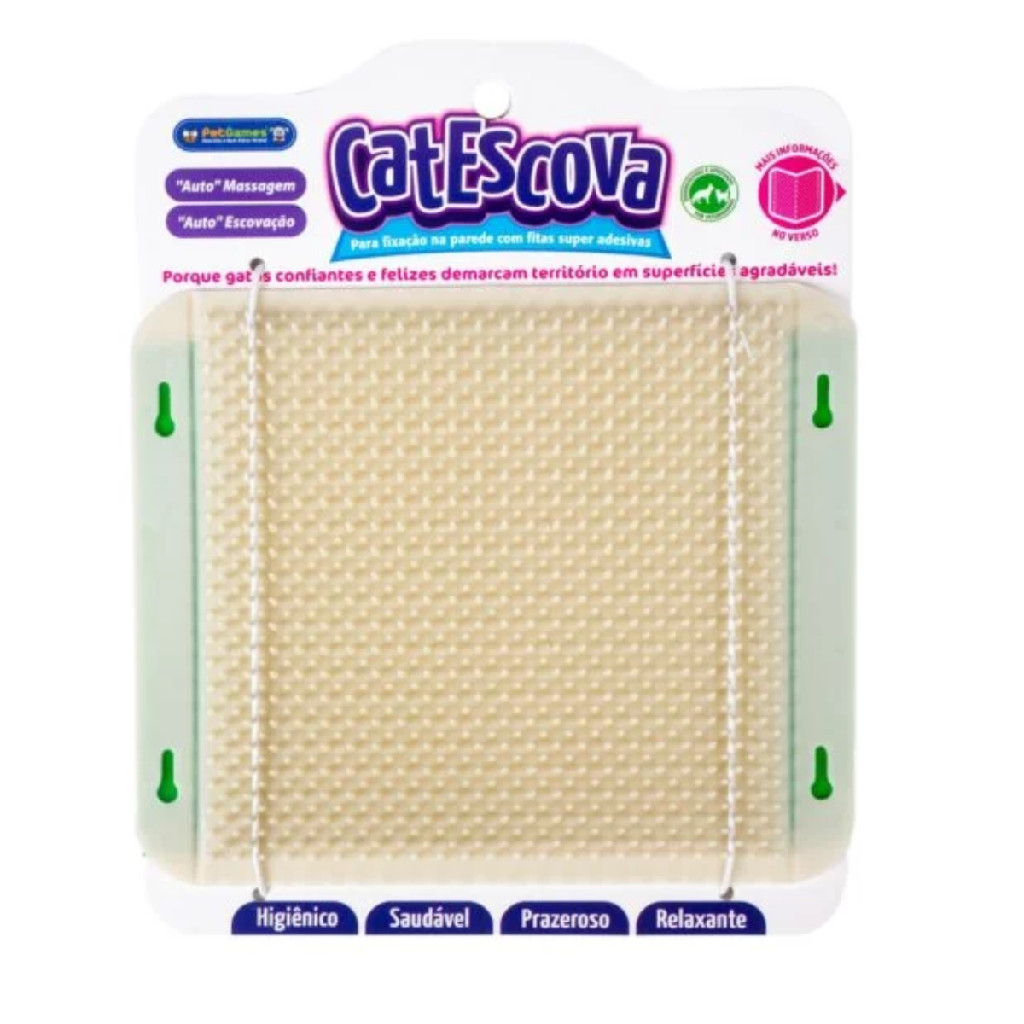 Brinquedo Cat Escova Pet Games Bege Para Gatos Bege