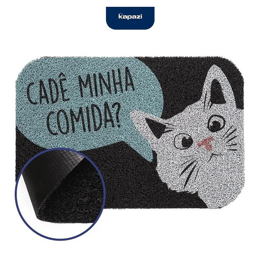 TAPETE CAPACHO VINIL PET CAT 40CM X 60CM KAPAZI