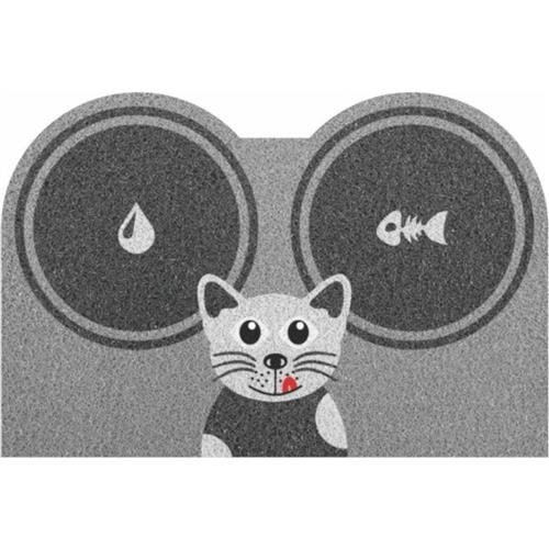 TAPETE CAPACHO VINIL PET 40CM X 60CM HORA DO LANCHE CAT KAPAZI
