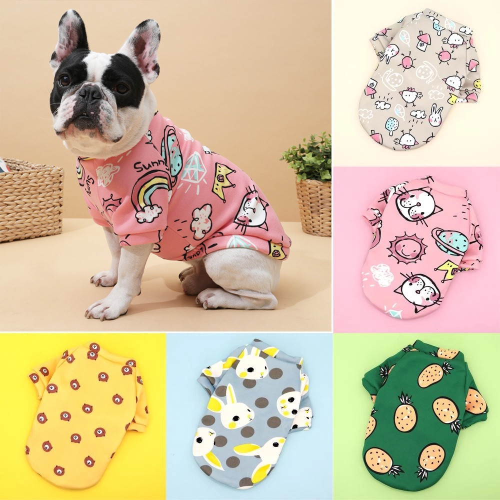 Cartoon Cat Dog Clothes pet Supplies Primavera Outono Inverno Camisola Roupas Para Cães Casaco Jcaket