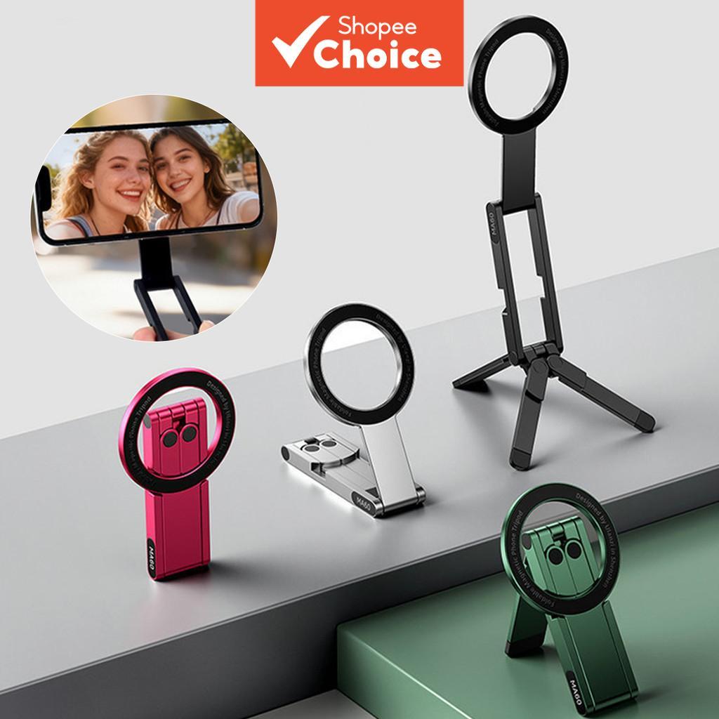 Suporte Magnético Do Telefone Portátil Mini Tripé De Mesa Para Fotografia Streaming Ao Vivo Ultrafino Handheld Selfie Va