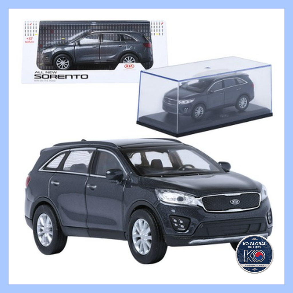 [Coréia] 🇰🇷 Kia All New Sorento Mid-Size SUV Diecast Mini Car 1 : 38 (3 Cores)/Pull-Back Action Model Toy