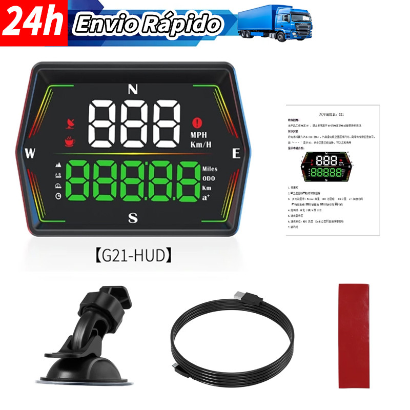G21 GPS HUD Speedometer With Overspeed And Fatigue Alert,/Real-Time Altitude For All Cars
