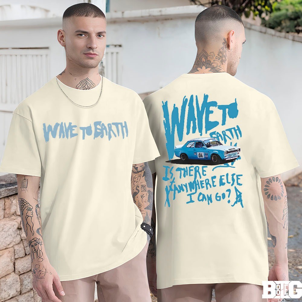 Camiseta Basica Earth Cat World wave to earth car Flaws And All Tour Unissex em algodao- VS Shopp