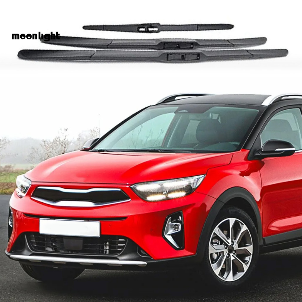 3pcs Car Wiper Blades Set for Kia Stonic 2016-2023 – Front Rear All-weather Beam Wipers 261611 Durable Quiet Easy Inst