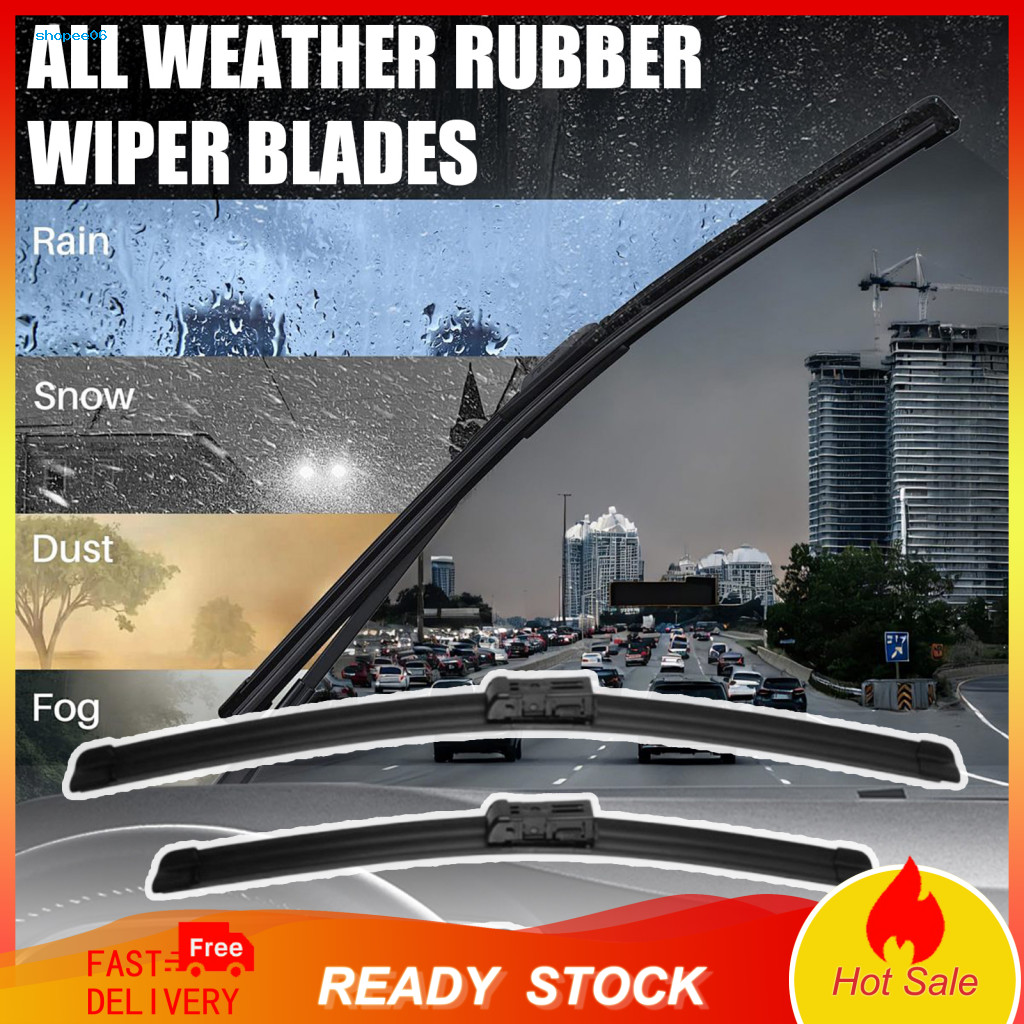 All Weather Car Wiper Kit 3pcs Windshield Blades Set for Mg Zs Zst Ev 2017-2024 – 24 14 10 Front Rear All-weather Repl