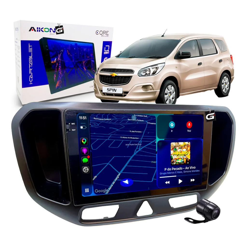 Multimidia Aikon Core Blue 64gb All In Spin 2012/16 Carplay
