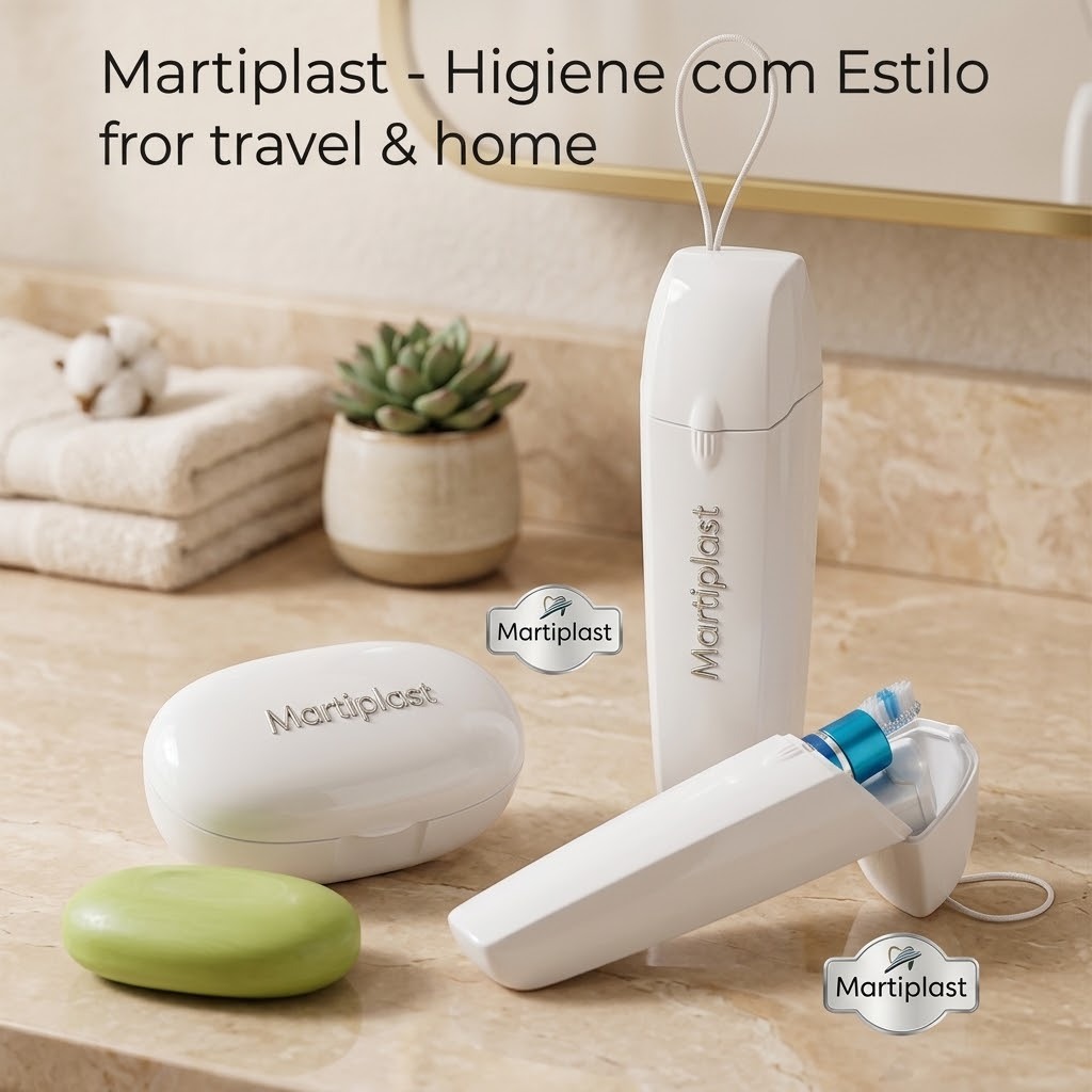 Kit saboneteira soft + Estojo Dental Multiuso porta escova de dentes Academia Viagem