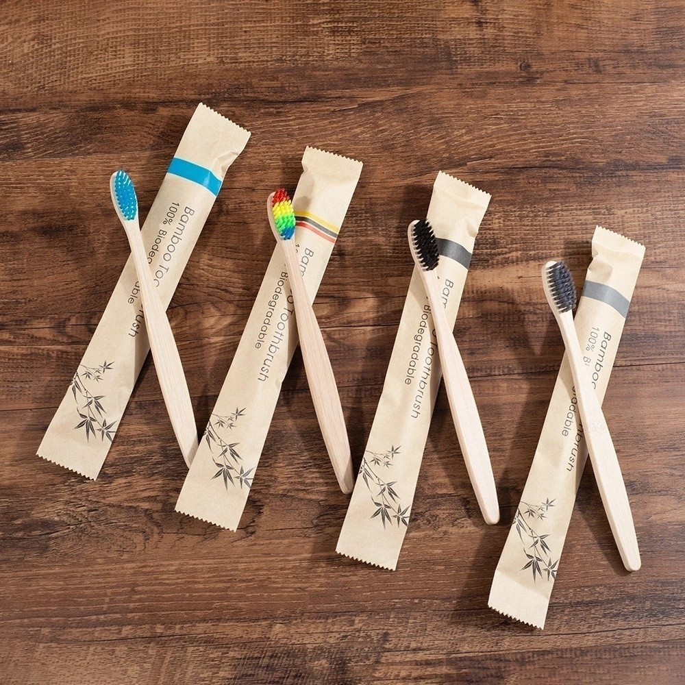 20pcs Eco-friendly Bamboo Toothbrush with Soft Solid Fiber MZ5S LKZ6