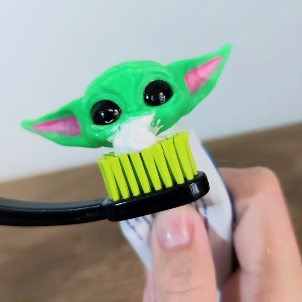 Tampa Pasta de Dente BABY YODA SHREK Decorativo Creme Dental Personalizado Divertido Testado Impressao 3d