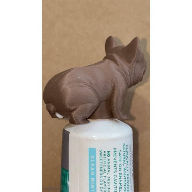Tampa de Pasta de Dentes Bulldog Francês Engraçado – Impressão 3D PLA