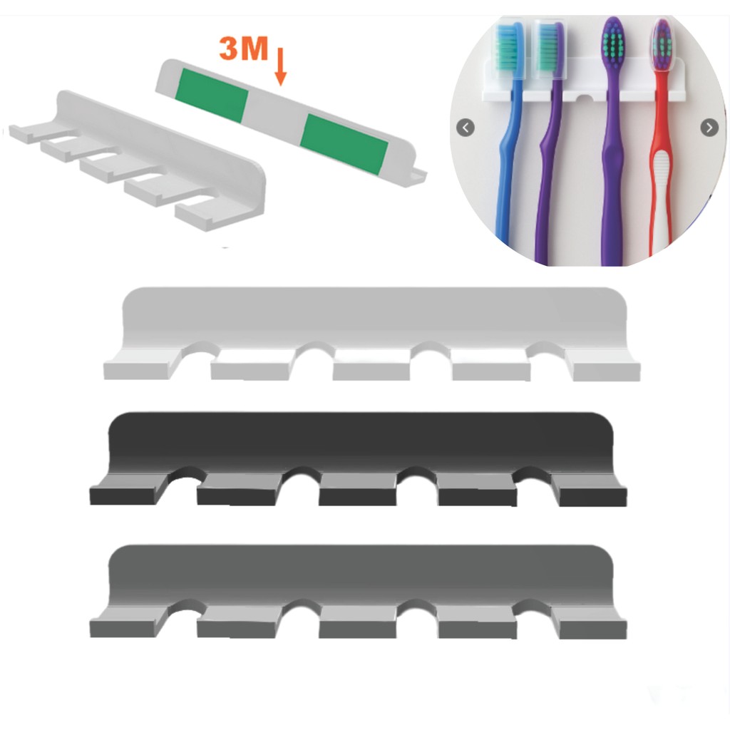 Suporte Porta Escovas Dental - 3M de Parede e Armários