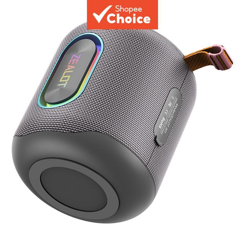 Caixa de Som Bluetooth ZEALOT M1 30W 6000mAh IPX6 À Prova d’Água, Luzes RGB, TWS Estéreo, Graves Potentes, BT5.4, Para