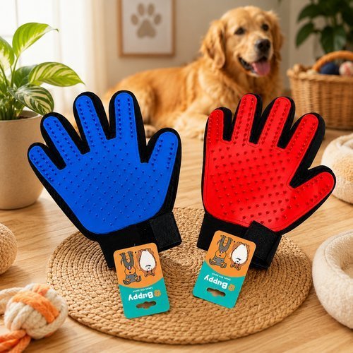 Luva Remover Pelos Pets Conforto Facil Usar Tamanho Ideal 23cm