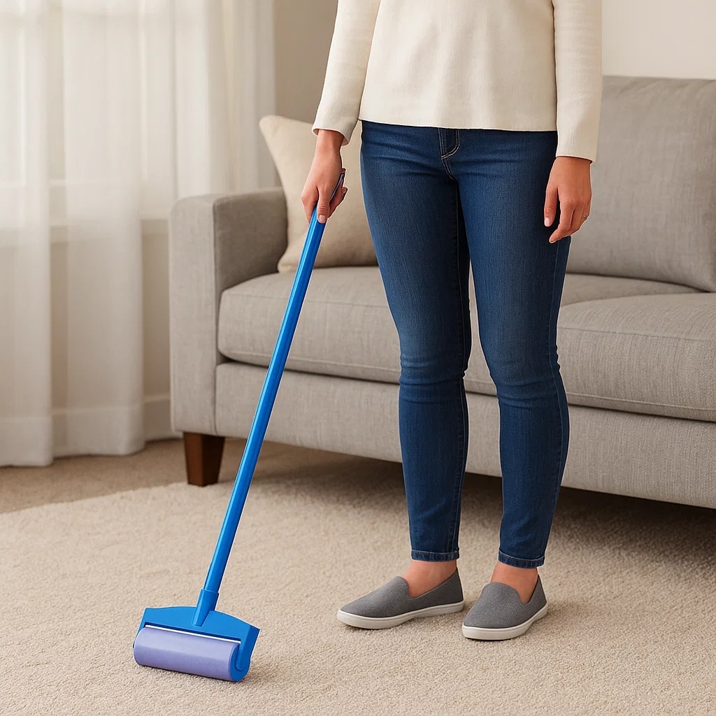Rolo Tira Pelos Lavável Limpar Remover Sujeira Poeira Cabelo de Roupas Sofá Estofado Cama Limpeza Reutilizável Lavavel