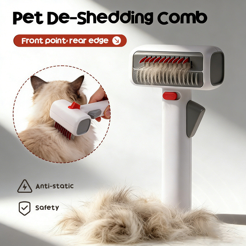 Escova para Remover Pelos de Animais de Estimação, Pente para Desembaraçar Nós, Removedor de Pelos de Cães e Gatos, Ferr